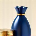 Money bag icon with an upward-trending graph, symbolizing investment growth.