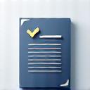 Document with a checkmark and gear icon, symbolizing simplified process and secure registration.