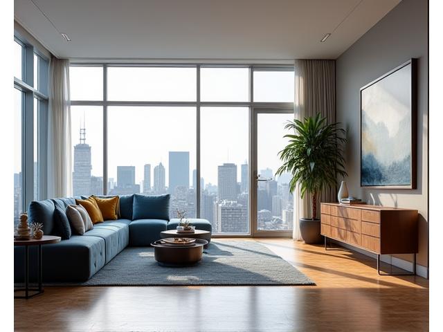 Spacious, elegantly furnished whole-floor apartment living room