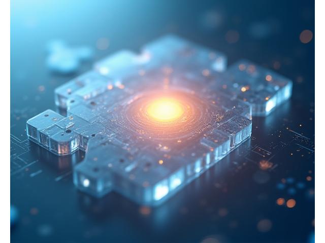 Abstract representation of secure data privacy, with interlocking translucent shields and golden locks, against a soft, elegant background.
